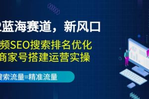 2022蓝海赛道，新风口：短视频SEO搜索排名优化 企业商家号搭建运营实操