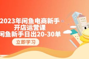 2023年闲鱼电商新手开店运营课：闲鱼新手日出20-30单（18节-实战干货）