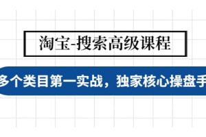 淘宝-搜索高级课程：多个类目第一实战，独家核心操盘手法