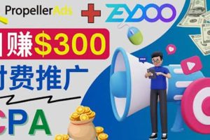 通过CPA推广平台Zeydoo日赚300美元：CPA Offer 付费推广方法