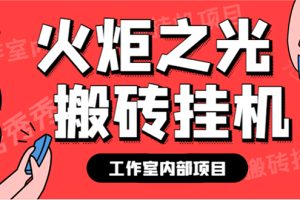 最新工作室内部火炬之光搬砖全自动挂机打金项目，单窗口日收益10-20 【