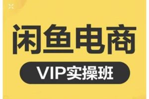 闲鱼电商零基础入门到进阶VIP实战课程，帮助你掌握闲鱼电商所需的各项技能