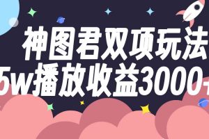 神图君双项玩法5w播放收益3000+