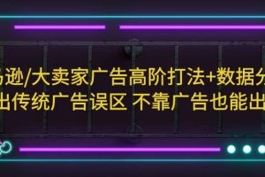 亚马逊/大卖家广告高阶打法+数据分析，走出传统广告误区 不靠广告也能出单