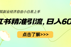 小红书精准引流，小白日入600+，轻松实现副业经济自由（教程+1153G资源）