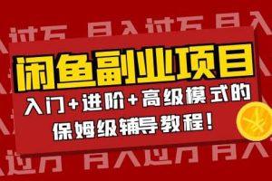 月入过万闲鱼副业项目：入门+进阶+高级模式的保姆级辅导教程