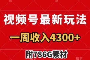 视频号最新玩法 广告收益翻倍 几分钟一个作品 一周变现4300+（附786G素材）