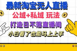 最新淘宝无人直播 公域+私域玩法打造真正的日不落直播间 小白看了也能…