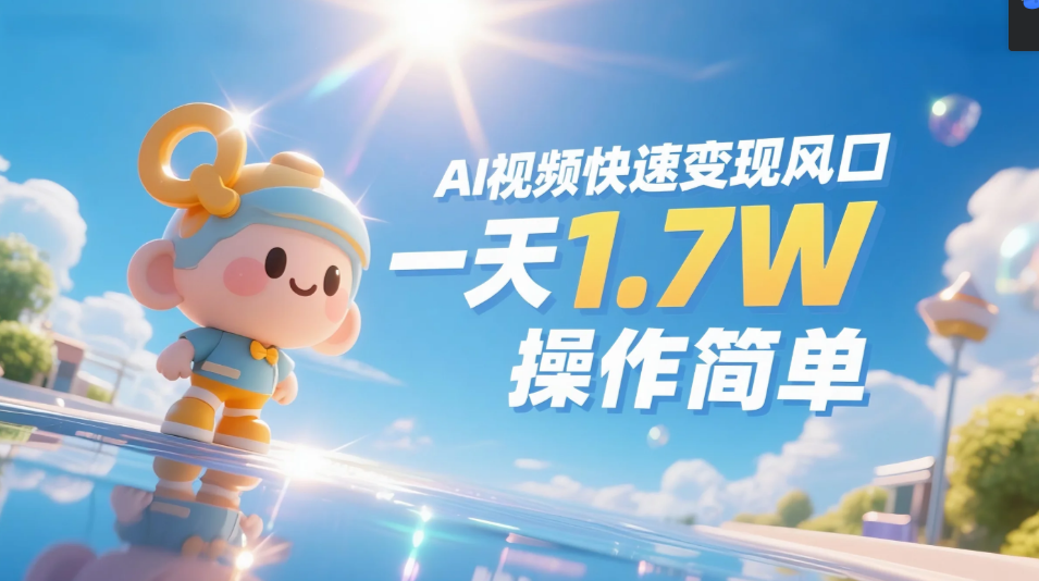 《Ai视频变现风口，一天1.7W，收入无上限，操作简单》 - 文章缩略图