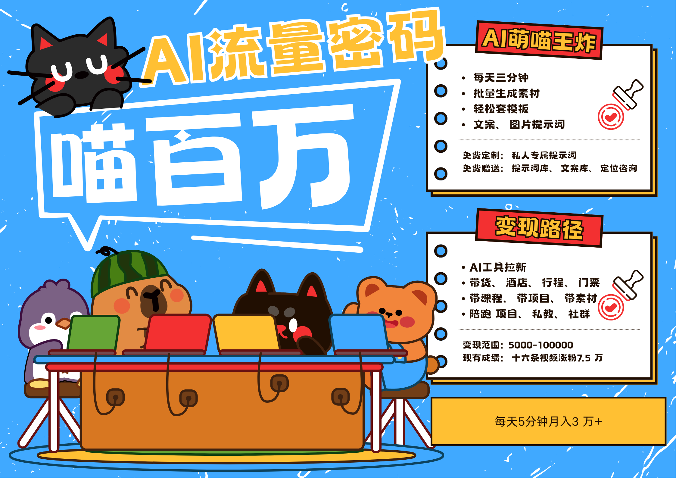 AI+宠物+旅行2025最火流量密码 轻松用AI宠物做文旅账号 可带货，带酒店，可以带行程，旅行社 小白三分钟学会 N种变现渠道 月入五位数  管道收益 - 文章缩略图